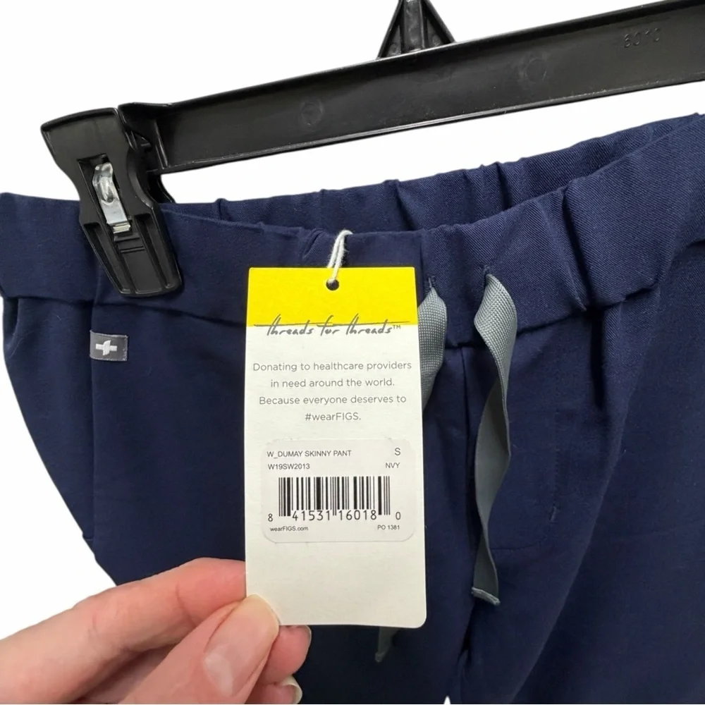 Figs Womens Dumay Skinny  Pants small Navy‎ NWT